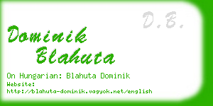 dominik blahuta business card